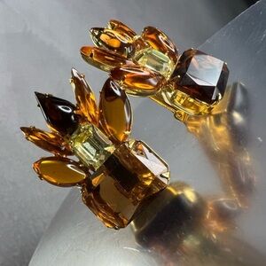 Vintage brown / Smokey earrings / mob wife